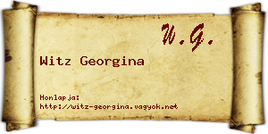 Witz Georgina névjegykártya