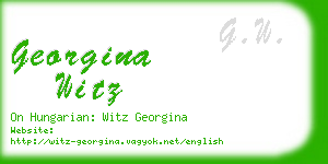 georgina witz business card